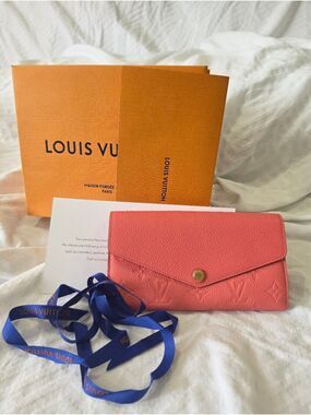 Louis Vuitton Pink Empriente Leather Envelope Wallet